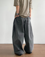 Herringbone Pintuck Balloon Pants