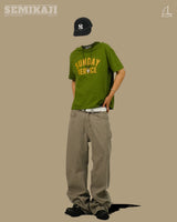 DE Cotton Semi-Wide Pants 