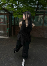 RIBBON STRAP BUSTIER TOP