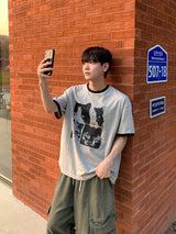 Neko Ringer Loose-Fit Short-Sleeve T-Shirt