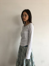 リエージュ ボタン ボートネック Tシャツ(3color)