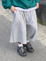 レイヤーピンタックバミューダワイドハーフパンツ2C