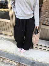 エザーシャーリングポケット起毛スウェットパンツ（4c）