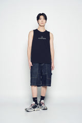 25SS ROUNDING SYMBOL LOGO SLEEVELESS BLACK