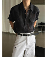 [S/S] Western シースルーリンクルシャツ(3color)
