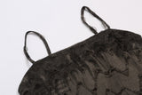Noir Snake Frill Cami Top