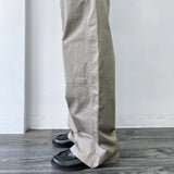 Double Knee Straight-Leg Trousers