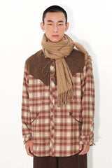 Checkered suede shirt
