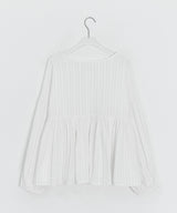 Kentit Stripe Shirring Button Blouse