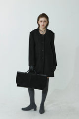 WOOL-LIKE LONG COAT_BLACK