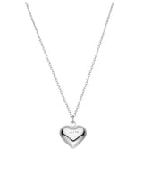 [925 silver] Un.silver.165 / full heart necklace (12mm)(silver)
