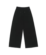 リベット パラシュート ワイド コットン パンツ ブラック