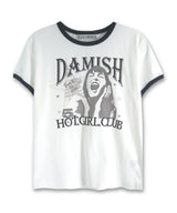 ホットガールクラブリンガーTシャツ_チャコール