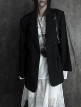 pocket basic striped jacket