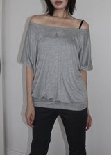 OFF SHOULDER HALF TOP OPS (3color)
