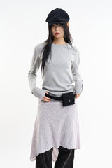 Suede pouch belt