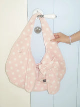 Bunny Ribbon Hobo Bag _ Baby pink