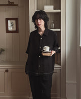 Maro stitch pleated pants