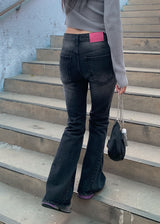 BLACK CAT BOOTS CUT DENIM