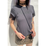 LACE SLEEVE TEE