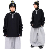 ヘンリーネックナッピングウォーマー長袖Tシャツ
