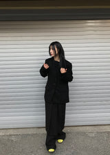  PLEATS WRAP BUTTON SKIRT
