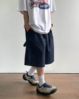 アドストライプバミューダデニムパンツ