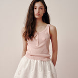 Beads Lip Sleeveless (Pink)
