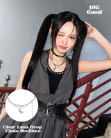 クリアルナドロップチェーンネックレス