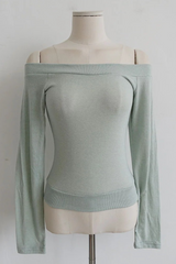 RIBBED HEM OFF-SHOULDER TEE (3COLORS!)