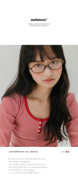 ストライプコンビバートンTシャツ (グレー)