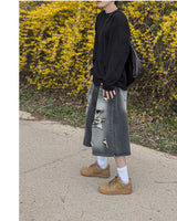 Sheer Raw-Edge Waffle Long Sleeve