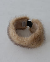 Fake fur back-banding turban hairband