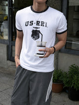 LMN USビンテージリンガー半袖Tシャツ (4 colors)