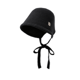 Basic Wool Knit Bonnet Hat (Black)