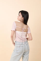 シースルーリボントップス Pink