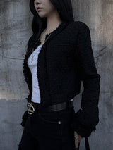 cropped tweed jacket (2color)