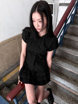 ROUND COLLAR PUFF SHIRT