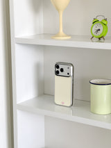 [Magsafe] バタークリームシルバーグラスバンパーケース