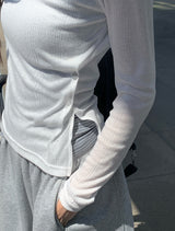 Digo See-through Side Two-Button T-Shirt