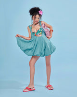 Shiny organza dress and bra set - ZIMA SET