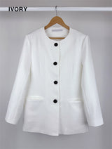 NON COLLAR LINEN JACKET (2C)
