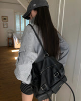 [ORIGINAL] Shara Double Pocket Leather Tote Bag
