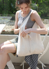 Jeanne Summer Cotton Shoulder Bag_Beige