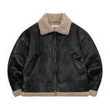 チャイブレザーワッペンマスタングジャケット (UNISEX)