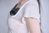 [MADE] Zanne Nouvel Ribbon U-Neck Lace T (Wore by Fromis-9)
