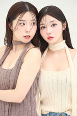 ネックタイニットキャミソール