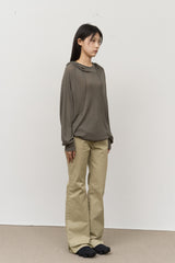 (W) Pot Gabardine Bootscut Pants
