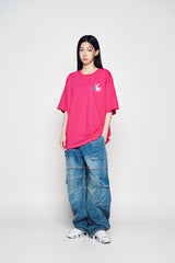 25SS フレンチスクリプトロゴショートスリーブTシャツ ホットピンク