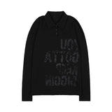 BACK CROSS OVER FIT COLLAR TEE (BLACK) F25ZB021